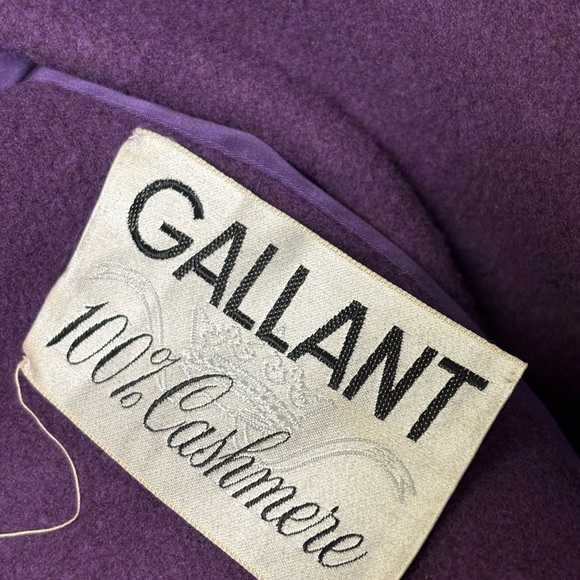 100% Cashmere Coat Vintage by Gallant in Purple szS - Picture 5 of 12